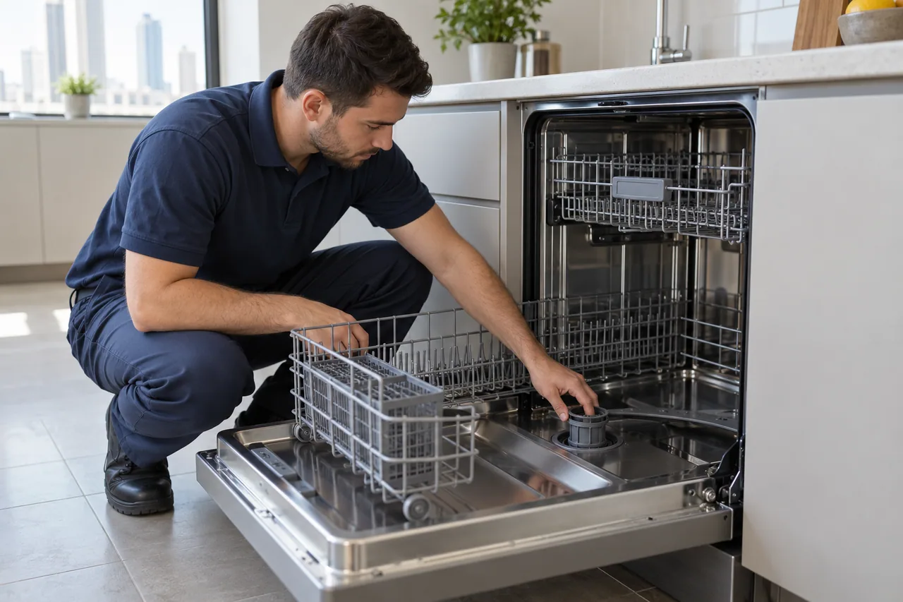 Dishwasher service illustration